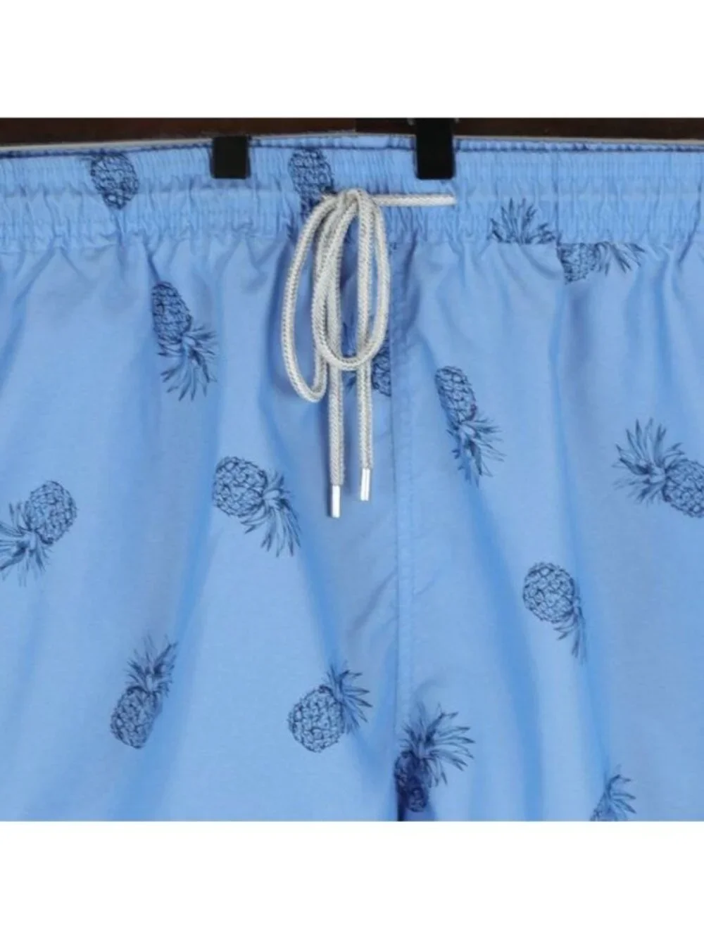 Kirkland Signature Men's 2XL Blue Pineapple Lightweight Quick Dry Swim Trunks